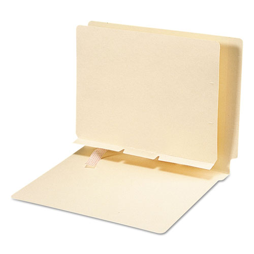 Smead Self-Adhesive Folder Dividers for Top/End Tab Folders, Prepunched for Fasteners, Letter Size, Manila, 100/Box
