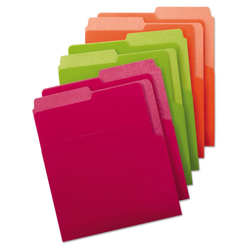 Smead Organized Up Heavyweight Vertical File Folders, 1/2-Cut Tabs, Letter Size, Assorted, 6/Pack
