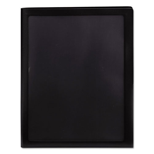 Smead Frame View Poly Two-Pocket Folder, 11 x 8.5, Clear/Black, 5/Pack