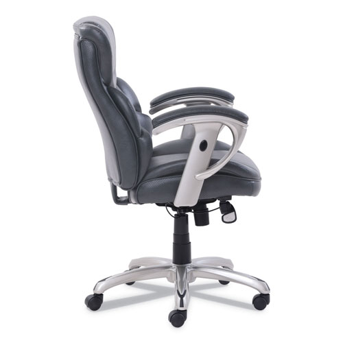 SertaPedic Emerson Task Chair, Supports up to 300 lbs., Gray Seat/Gray Back, Silver Base