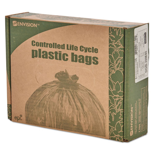 Stout Controlled Life-Cycle Plastic Trash Bags, 33 gal, 1.1 mil, 33