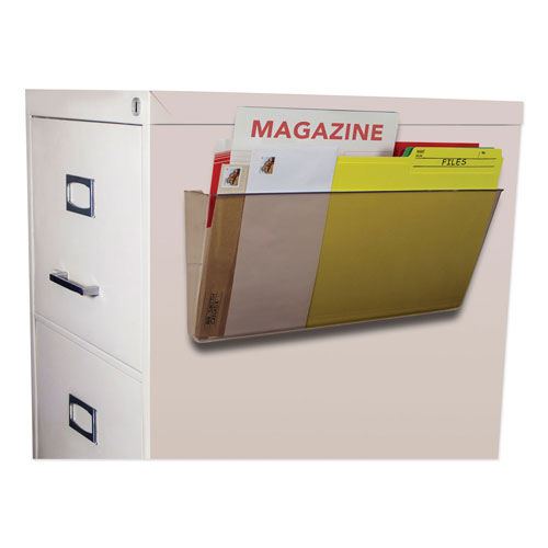 Storex Unbreakable Magnetic Wall File, Letter/Legal, 16 x 7, Single Pocket, Smoke