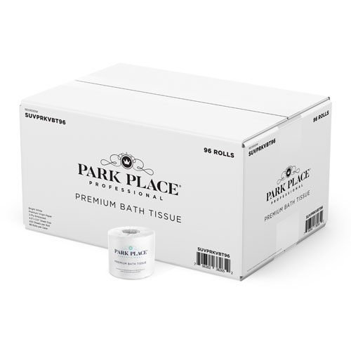 Park Place Sunset Convert. 2-ply Bath Tissue Rolls - 2 Ply - White - For Bathroom - 96 / Carton