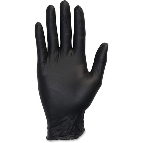 The Safety Zone Nitrile Exam Gloves, Medium, 4 Mil, Black