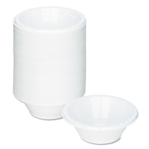 Tablemate Plastic Dinnerware, Bowls, 5oz, White, 125/Pack