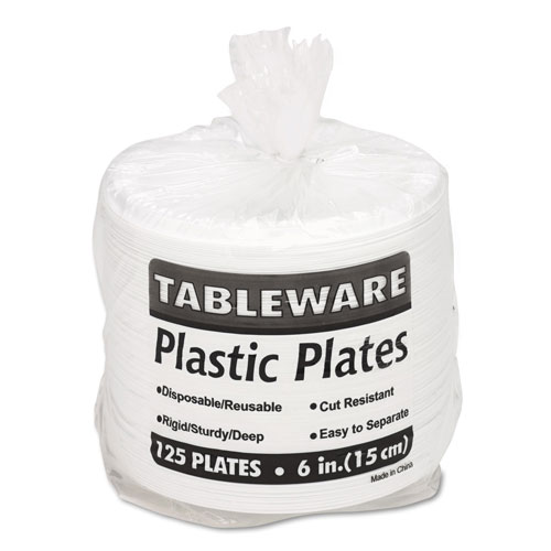 Tablemate Plastic Dinnerware, Plates, 6