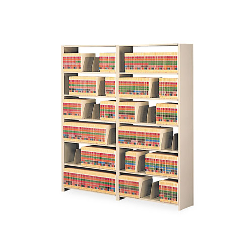 Tennsco Snap-Together Open Shelving Add-On, 48" x 12", 6 Shelves, Beige