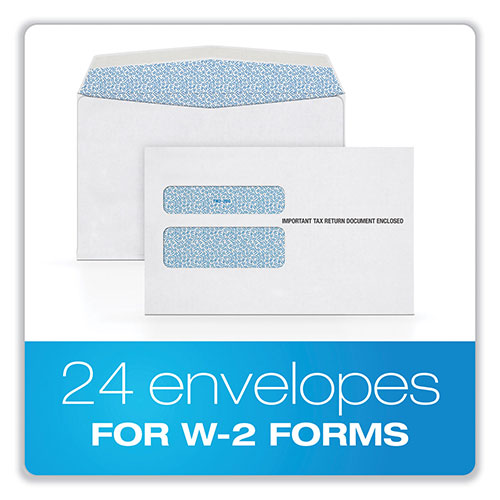 Adams Business Forms W-2 Peel and Seal Envelopes, Commercial Flap, Self-Adhesive Closure, 5.63 x 9, White, 15/Pack