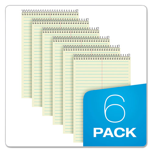 Ampad Steno Pads, Gregg Rule, Tan Cover, 70 Green-Tint 6 x 9 Sheets, 6/Pack