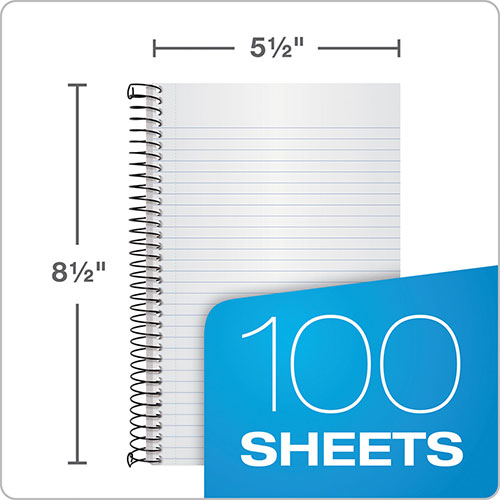 TOPS Color Notebooks, 1 Subject, Narrow Rule, Graphite Cover, 8.5 x 5.5, 100 White Sheets