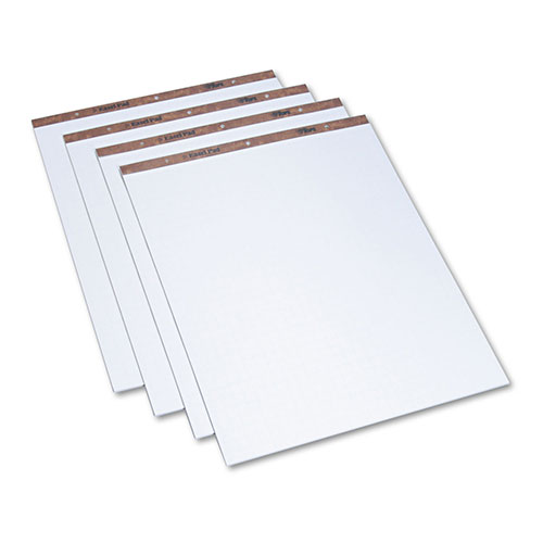 TOPS Easel Pads, Quadrille Rule (1 sq/in), 50 White 27 x 34 Sheets, 4/Carton