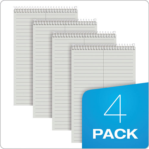 TOPS Prism Steno Pads, Gregg Rule, Gray Cover, 80 Gray 6 x 9 Sheets, 4/Pack