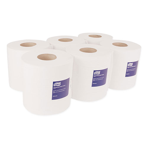 Tork Centerfeed Hand Towel, 2-Ply, 7.6 x 11.8, White, 500/Roll, 6 Rolls/Carton