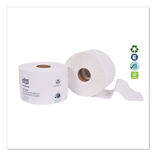 Tork Universal Bath Tissue Roll with OptiCore, Septic Safe, 2-Ply, White, 865 Sheets/Roll, 36/Carton