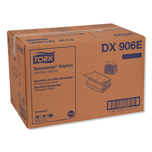 Tork Xpressnap Interfold Dispenser Napkins, 2-Ply, Bag-Pack, 13 x 8.5, Natural, 500/Carton