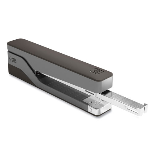 TRU RED™ Desktop Aluminum Full Strip Stapler, 25-Sheet Capacity, Gray/Black