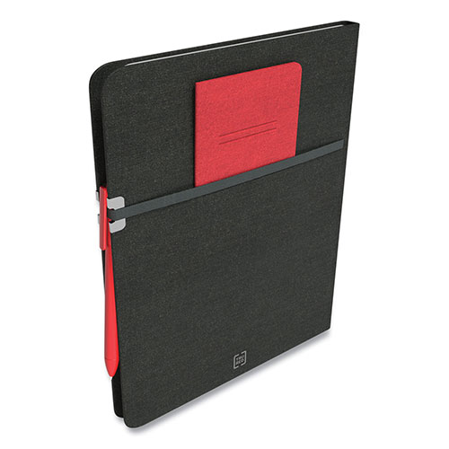TRU RED™ Large Mastery with Pocket Journal, Narrow Rule, Black/Red Cover, 8 x 10, 192 Sheets