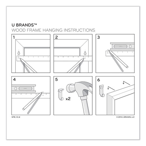 U Brands Linen Bulletin Board with Decor Frame, 30 x 20, Natural Surface/White Frame