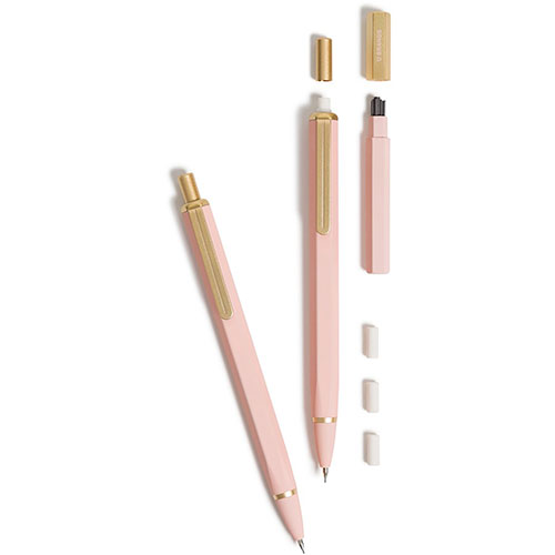 U Brands Cambria Mechanical Pencils - #2 Lead - Refillable - Matte Blush Barrel - 1 Pack