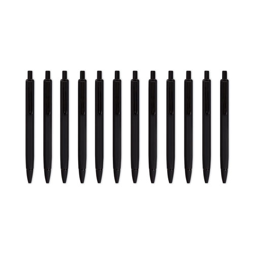 U Brands Cambria Soft Touch Mechanical Pencil, 0.7 mm, HB (#2), Black Lead, Black Barrel, 12/Pack