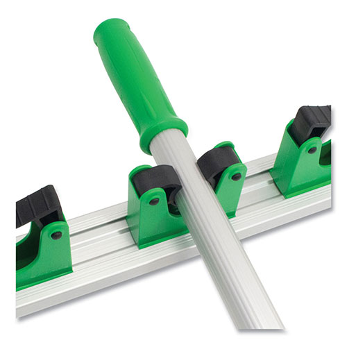 Unger Hang Up Cleaning Holder, 14 x 3.15 x 2.17, Silver/Green