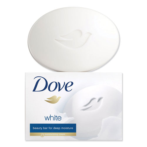 Unilever White Beauty Bar, Light Scent, 3.17 oz, 12/Carton
