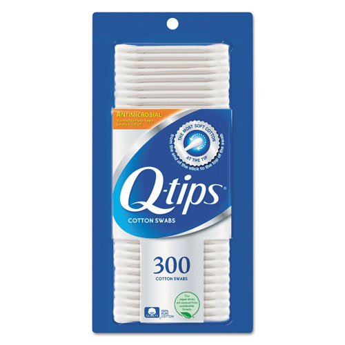 Q-tips® Cotton Swabs, Antibacterial, 300/Pack, 12/Carton
