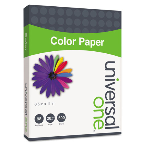 Universal Deluxe Colored Paper, 20lb, 8.5 x 11, Pink, 500/Ream