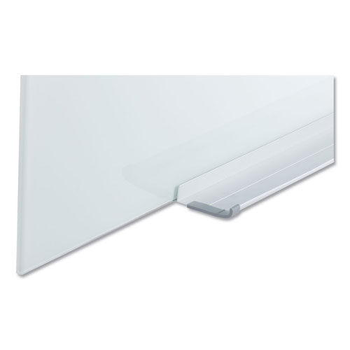 Universal Frameless Magnetic Glass Marker Board, 72 x 48, White Surface