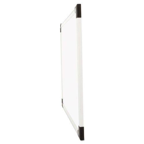 Universal Modern Melamine Dry Erase Board with Aluminum Frame, 24 x 18, White Surface