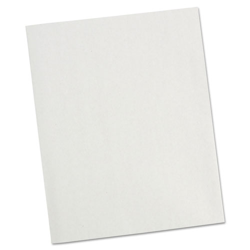 Universal Two-Pocket Portfolio, Embossed Leather Grain Paper, 11 x 8.5, White, 25/Box