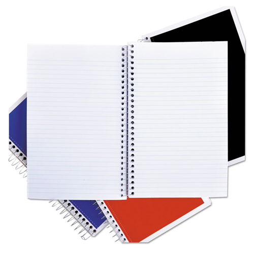 Universal Wirebound Notebook, 3-Subject, Medium/College Rule, Assorted Cover Colors, (120) 9.5 x 6 Sheets, 4/Pack