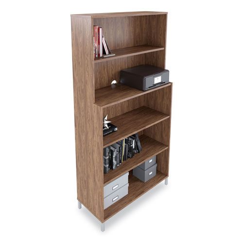 Union & Scale™ Essentials Laminate Bookcase, Five-Shelf, 35.8 x 14.9 x 72, Espresso