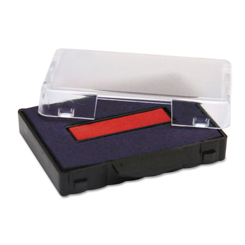 U.S. Stamp & Sign T5440 Dater Replacement Ink Pad, 1 1/8 x 2, Blue/Red