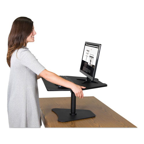 Victor High Rise Adjustable Stand-Up Desk, 28w x 23d x 16.75h, Black
