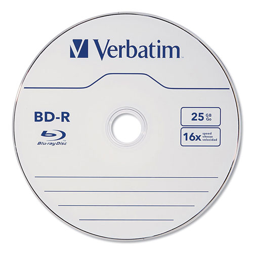 Verbatim BD-R Blu-Ray Disc, 25GB, 16x, 10/Pk