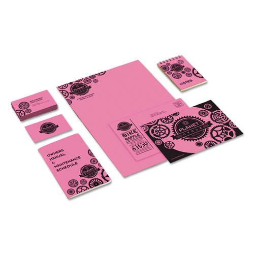 Astrobrights Color Cardstock, 65 lb, 8.5 x 11, Pulsar Pink, 250/Pack