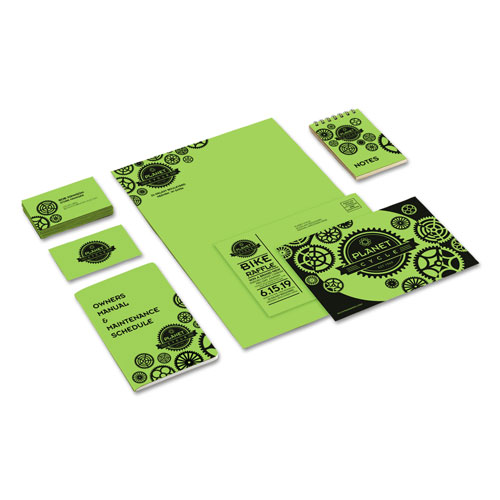 Neenah Paper Color Cardstock, 65 lb, 8.5 x 11, Martian Green, 250/Pack