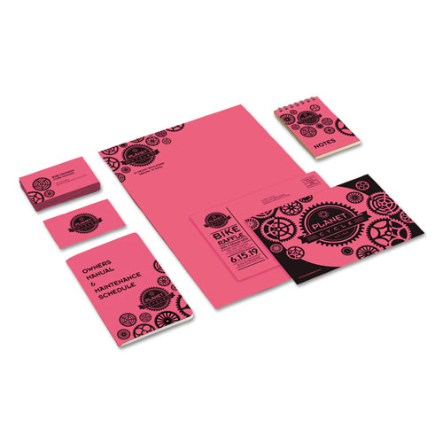 Astrobrights Color Cardstock, 65 lb, 8.5 x 11, Plasma Pink, 250/Pack