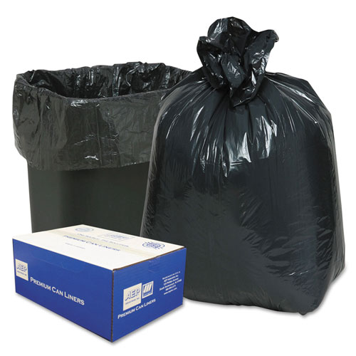 Webster Linear Low-Density Can Liners, 16 gal, 0.6 mil, 24" x 33", Black, 500/Carton
