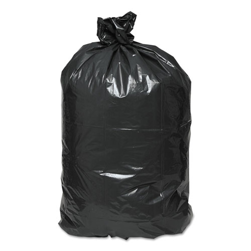 Webster Recycled Can Liners, 45gal, 1.65 Mil, 40 x 46, Black, 100/Carton