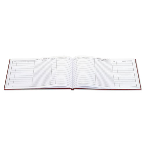 Wilson Jones Visitor Register Book, Red Hardcover, 112 Pages, 1,500 Entries, 8 1/2 x 10 1/2