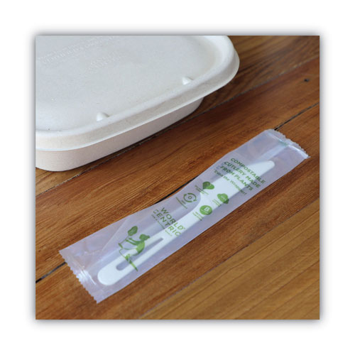 World Centric TPLA Compostable Cutlery, Knife, 6.7