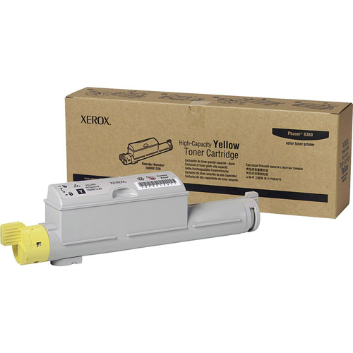 Xerox 106R01220 High-Yield Toner, 12000 Page-Yield, Yellow