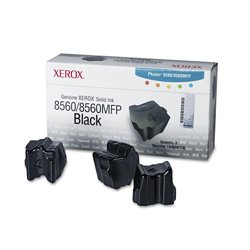 Xerox 108R00726 Solid Ink Stick, 3400 Page-Yield, Black, 3/Box