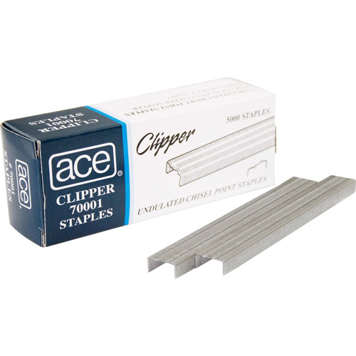 Ace Office Products Undulated Staples for Lightweight Clipper Stapler
