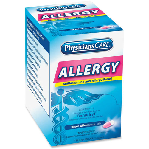 Acme Allergy Reflief Tablet Packets, 50/BX, Blue