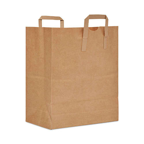AJM Packaging Handle Bag, 17.75 x 21, Brown, 400/Bundle