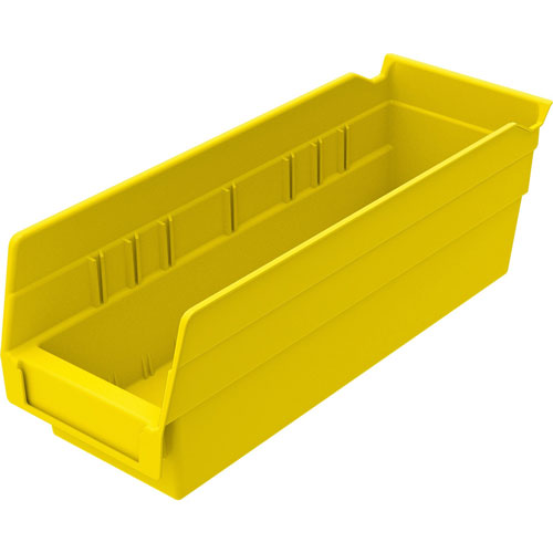 Akro-Mills Shelf Bin, 4 1/8"Wx11 5/8"Dx4"H, Yellow