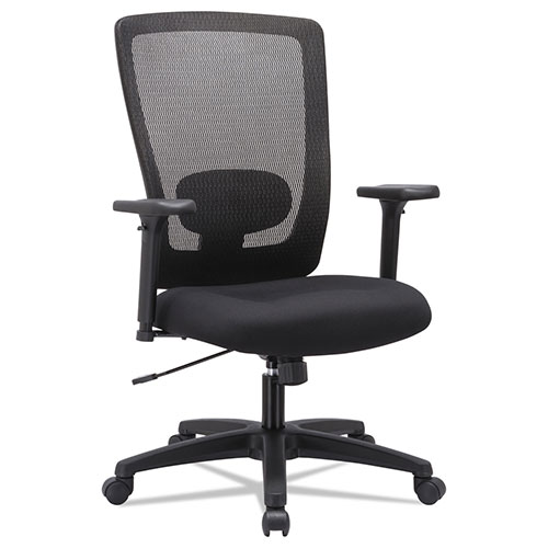 Alera Envy Series Mesh High-Back Swivel/Tilt Chair, Supports up to 250 lbs., Black Seat/Black Back, Black Base